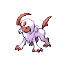 Absol — mały pikselowy sprite w wariancie shiny