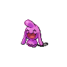 Wynaut — mały pikselowy sprite w wariancie shiny