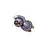 Beldum — mały pikselowy sprite w wariancie shiny