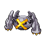 Metagross — mały pikselowy sprite w wariancie shiny