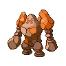 Regirock — mały pikselowy sprite w wariancie shiny