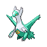 Latios — mały pikselowy sprite w wariancie shiny