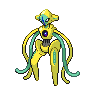 Deoxys — mały pikselowy sprite w wariancie shiny