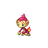 Chimchar — mały pikselowy sprite w wariancie shiny