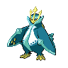 Empoleon — mały pikselowy sprite w wariancie shiny