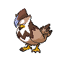 Staraptor — mały pikselowy sprite w wariancie shiny