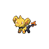Shinx — mały pikselowy sprite w wariancie shiny