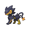 Luxray — mały pikselowy sprite w wariancie shiny