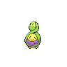 Budew — mały pikselowy sprite w wariancie shiny