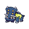 Bastiodon — mały pikselowy sprite w wariancie shiny