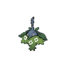 Wormadam — mały pikselowy sprite w wariancie shiny