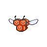 Combee — mały pikselowy sprite w wariancie shiny