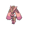 Lopunny — mały pikselowy sprite w wariancie shiny