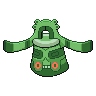 Bronzong — mały pikselowy sprite w wariancie shiny