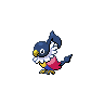 Chatot — mały pikselowy sprite w wariancie shiny