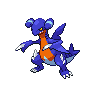 Gabite — mały pikselowy sprite w wariancie shiny