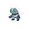 Croagunk — mały pikselowy sprite w wariancie shiny