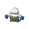 Snover — mały pikselowy sprite w wariancie shiny
