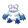 Abomasnow — mały pikselowy sprite w wariancie shiny