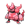 Magmortar — mały pikselowy sprite w wariancie shiny