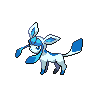 Glaceon — mały pikselowy sprite w wariancie shiny