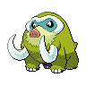 Mamoswine — mały pikselowy sprite w wariancie shiny