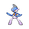 Gallade — mały pikselowy sprite w wariancie shiny