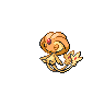 Uxie — mały pikselowy sprite w wariancie shiny
