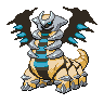 Giratina — mały pikselowy sprite w wariancie shiny