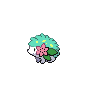 Shaymin — mały pikselowy sprite w wariancie shiny