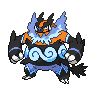 Emboar — mały pikselowy sprite w wariancie shiny