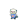 Oshawott — mały pikselowy sprite w wariancie shiny