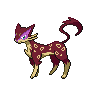 Liepard — mały pikselowy sprite w wariancie shiny