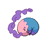 Musharna — mały pikselowy sprite w wariancie shiny