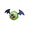 Woobat — mały pikselowy sprite w wariancie shiny