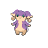 Audino — mały pikselowy sprite w wariancie shiny