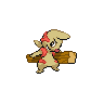 Timburr — mały pikselowy sprite w wariancie shiny