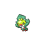 Sewaddle — mały pikselowy sprite w wariancie shiny