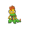 Scrafty — mały pikselowy sprite w wariancie shiny