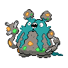 Garbodor — mały pikselowy sprite w wariancie shiny