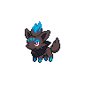 Zorua — mały pikselowy sprite w wariancie shiny