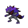 Zoroark — mały pikselowy sprite w wariancie shiny