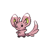Minccino — mały pikselowy sprite w wariancie shiny