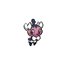 Gothita — mały pikselowy sprite w wariancie shiny