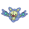 Reuniclus — mały pikselowy sprite w wariancie shiny