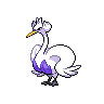 Swanna — mały pikselowy sprite w wariancie shiny