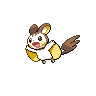 Emolga — mały pikselowy sprite w wariancie shiny