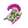 Escavalier — mały pikselowy sprite w wariancie shiny
