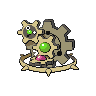 Klinklang — mały pikselowy sprite w wariancie shiny
