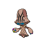Beheeyem — mały pikselowy sprite w wariancie shiny